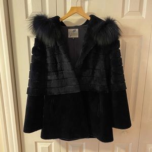 Blue Duck Navy Fur Parka - Size: S